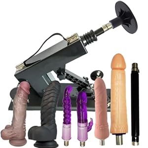 Sex Machine with Realistic Dildo Machine Thrusting...