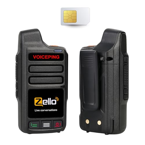VP365 Compatible with Zello-Nationwide LTE Android Radio. Unlimited Range POC Two Way Radio. 30-Day SIM Included (Upgradable to 1-Year Plan)