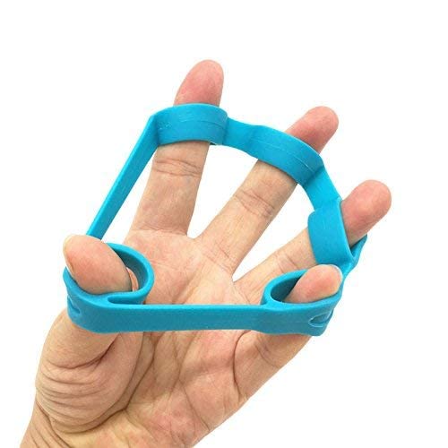 TERXA Finger Exercise | Finger Grip Stretcher | Silicone Resistance Bands | Elastic Hand Grip Extender | Palm Strengthener For Athletes/Therapy/Stress Relief (Pack of 1,Multicolor)-image-26