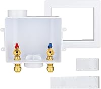 Vista 12 de EFIELD Caja de salida universal para lavadora (lavandería) con drenaje central, conexión de ajuste a presión de 1/2 pulgada con arrestor de golpe