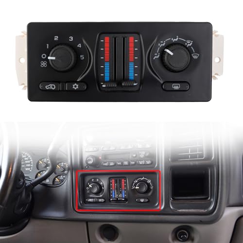 Dasbecan 599-210XD AC Control Panel Compatible with 2003-2007 Chevy Silverado Tahoe Trailblazer Avalanche/GMC Sierra Yukon/Buick Envoy/Cadillac Escalade Climate Control Module