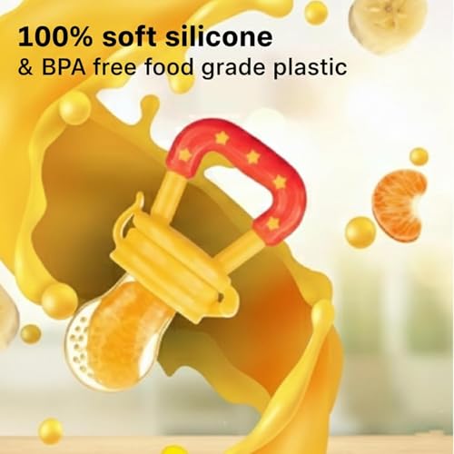 Image of Safe-O-Kid Feeding Travel Combo | 1 Feeding Bottle Cover, 1 Fruit Feeder & 1 Baby Spoon Fork Set | BPA Free Feeding Essentials Kit for Babies & Toddlers - Assorted