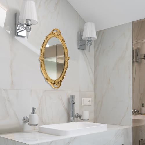 Miroir de maquillage stable rétro européen pour éviter les reflets déformés