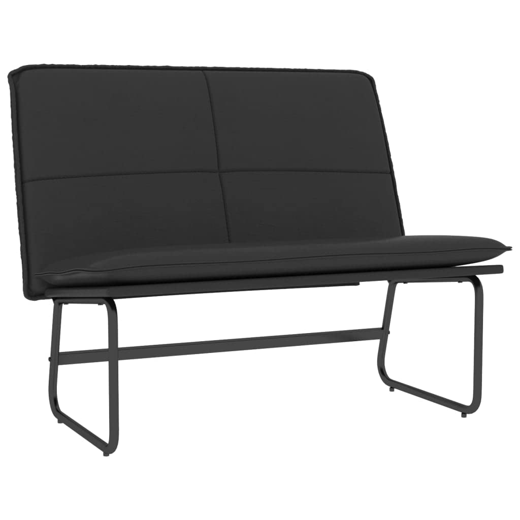 vidaXL Banc Noir 100x75x76 cm Similicuir, siège de Banc, Banc d'entrée, Banc de Salle à Manger, Chaise de Banc, bancs d'entrée, siège de Salon