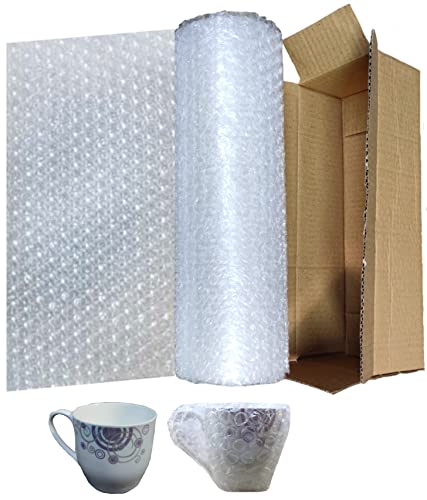 Image of Air Bubble Wrap Packing Roll Transparent 40 GSM Thickness (1-10 Feet) Pack of 1 Bubble Wrap Roll, X-Small (SL BWR 10F)