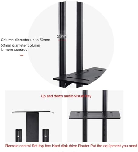 Soporte móvil para TV con ruedas y ajuste flexible miniatura 3