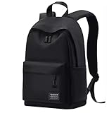 Mochila Básica Fashion com Compartimento para Notebook, Bolsa Lateral, Escolar, Viagem e Trabalho (Preto)