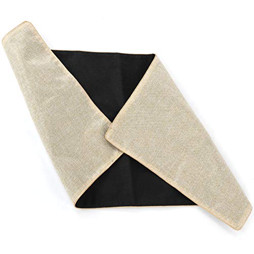 TENP Fond d'affichage de Bijoux, Beige Affichage de Bijoux Velours Double Face 31,5 × 15,7 Pouces Tissu de Lin Anti-Rayures pour la décoration de Bijoux Cover