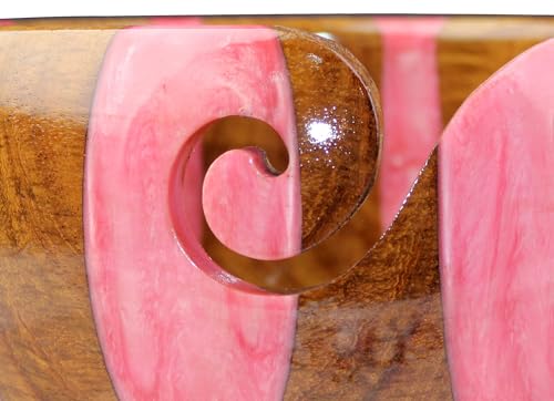 Image of Wooden Yarn Bowl for Knitting Yarn Bowl for Crocheting, Yarn Storage Bowl to Prevent Slipping, Wooden Yarn Holder, Best Gift for Crochet (#Desig-9)