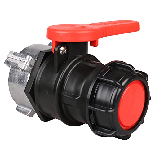 KONDAJI IBC Tank Adapter Kugelhahn Ersatzhahn Absperrhahn Auslaufhahn DN50 (75mm) Cover