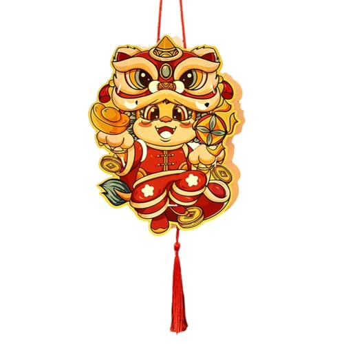 NVOQILIN Dragon Year - Lámpara iluminada hecha a mano con diseño de año de dragón, lámpara china que hace un ambiente festivo único, para niños, decoración hecha a mano