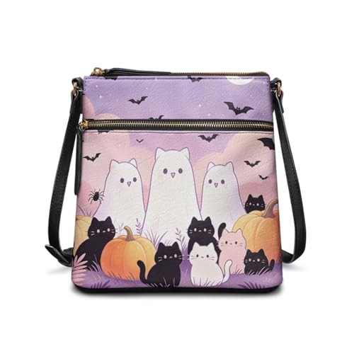Image of Leather Purses for Women, Leather Hobo Bags for Women Travel Sling Purse Triple Zippered Pockets Shoulder Bag