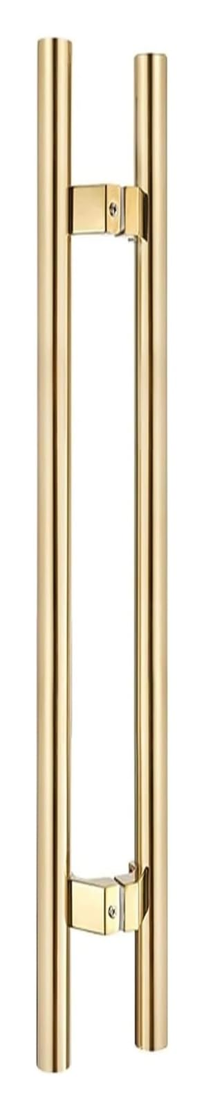 CWCQGH Push Pull Door Handle, Sliding Barn Door Handles, Heavy Duty Double Sided H Shape Swing Door Handle,Gold-150cm(5ft)