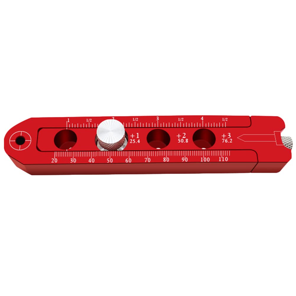Compas de Travail du Bois Professionnel Léger en Alliage d'Aluminium Rouge Lignes Précises pour Usage Personnel ou Atelier de Menuiserie