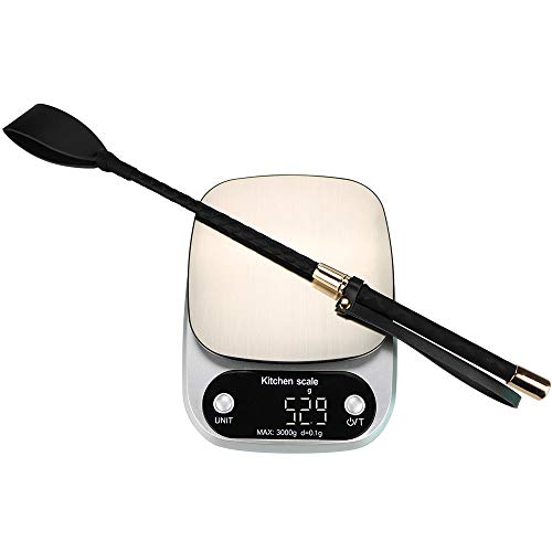 Aisto 18 Inch Riding Crop For Horses, Horse Whip With Double Slapper, Leather Equestrian Jump Bat, Black,Purple (Black) #TOP4