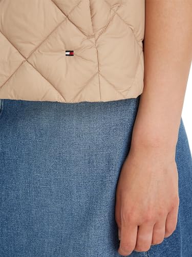 Tommy Hilfiger Damen Weste Classic Steppweste, Beige (Beige), XXL – Ansicht 3