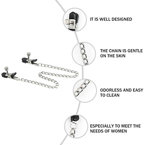 ARTIBETTER Grampo de Mamilo de Mama Clipe de Corrente Longa Brinquedos de Estimulação de Mama Soltei