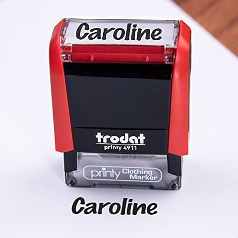 Personalized Custom Clothing Name Stamp | 1 Line | Machine Washable and Durable | Perfect for Athletes, Students, and Travelers | Fade-Resistant Ink | Non-Toxic, Safe for Kids Cover