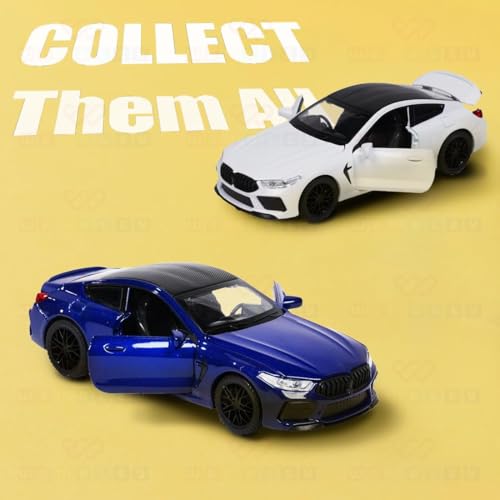 Image of VARIYA ENTERPRISE Exclusive Alloy Metal Pull Back Die-Cast Car Diecast Metal Pullback Toy Car with Openable 6 Doors,Light Music Boys Gifts Toys (1:32 B-M-W M8-Multicolor)