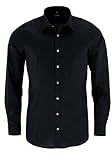 Kragenform: New Kent Olymp Herren Hemd LEVEL 5 BODY FIT extralange Ärmel- Gr. 45, Schwarz