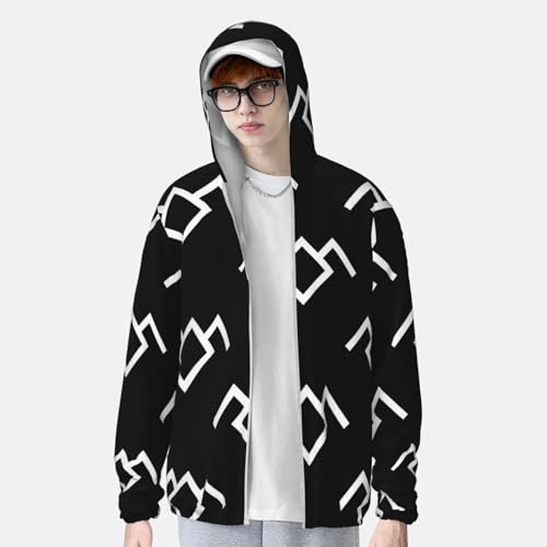 Veste à capuche Peaks Owl Print avec poches pour avoir chaud - 4