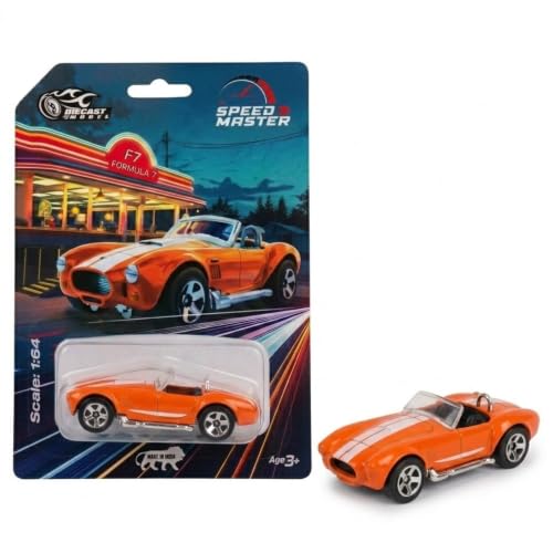 Image of 1:64 Scale Orange Die Cast Metal Sports Car Toy for Kids & Collectors with Free Rolling Wheels, Premium Mini Metal Car Model, Realistic Detailed Design, Collectible Display Vehicle, Gift Item