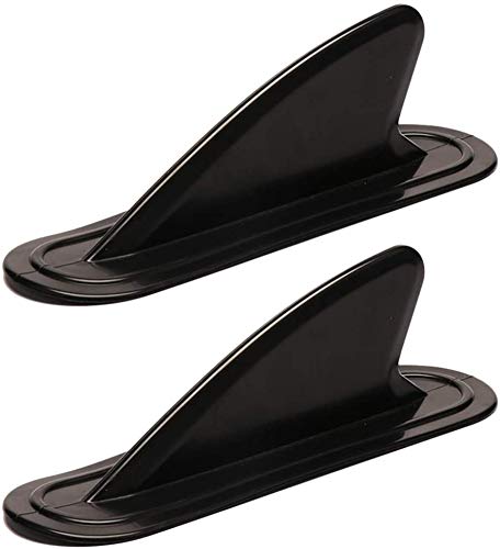 SGerste Longboard SUP - Aletas centrales desmontables para tabla de surf (2 unidades), color negro