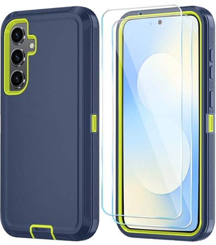 ONOLA Phone Case for Samsung Galaxy S25 FE Case with HD Screen Protector, Heavy Duty Shockproof & Dropproof 3-Layer Cover Phone Case for Galaxy S25 FE 6.7''',Bluegreen