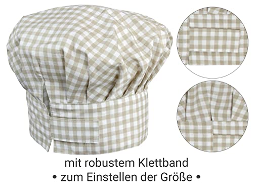 Emily´s Check Kochmütze + Küchenschürze + Topfhandschuh für Kinder - 3teiliges Set 1428.2002, Kitchen Star, Medium [7-12 Jahre] – Ansicht 4