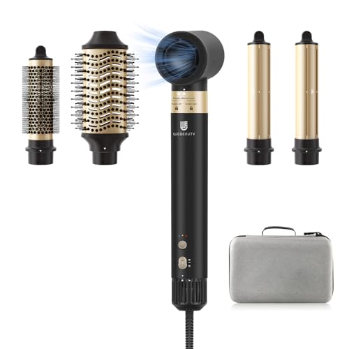 webeauty 6 en 1 Hairstyler, 110,000 TR/MIN, 30M/S, 500 Millions d'ions Négatifs Sèche Cheveux Professionnel Avec Brosse Soufflante et Air Boucleur...