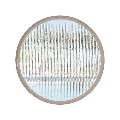 Ventana redonda de vidrio templado con acabado blanco premium y rotación suave