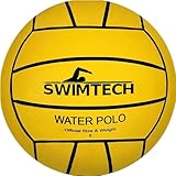 Loops Ballon de water-polo officiel en caoutchouc de qualité supérieure - Taille 5 - Jau...