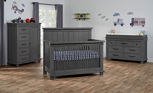 Image of Soho Baby Hampton Premium Changing Topper for 7-Drawer Dresser, Canyon Gray