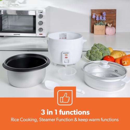 Geepas 1L Rice Cooker & Steamer with Keep Warm Function - Image 5