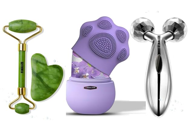 FINALIZE 24k Gold Energy Beauty Bar Electric Vibration Facial Massage V shape Roller Waterproof Face Skin Care T-Shaped Anti Wrinkle Massager for Forehead Cheek Neck (3d+Stone+New Perple) (B0D9C9245V) Amazon Price History, Amazon Price Tracker
