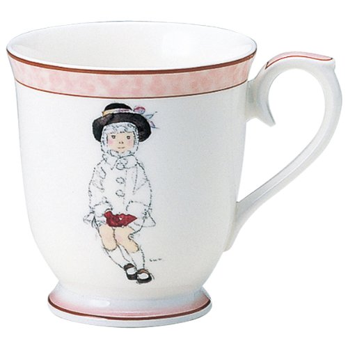 NARUMI マグカップ こげ茶色の帽子の少女 いわさきちひろ 290cc 電子レンジ温め 食洗機対応 日本製 50673-2635