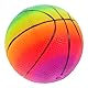 UPKOCH 5 Zoll Regenbogen Mini-Basketball FüR Kinder, Bunter PVC Spielball FüR Innen Und AußEn, FöRdert Hand-Augen-Koordination, Ideales Spielzeug FüR Kleinkinder