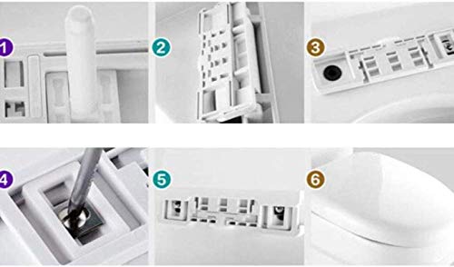 Asiento de inodoro con forma grande U y pequeña U, tapa con almohadilla amortiguadora, liberación rápida, cubierta superior ultra resistente para inodoro montado encima miniatura 4