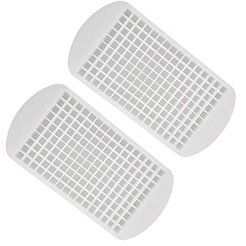 Yeemg Vaschetta del Ghiaccio Stampo per Cubetti di Ghiaccio in Silicone 160 Griglia Creatore di Cubi Muffa Congelata Utensili da Cucina Bar Hotel Ristorante Set di 2 (Trasparente)