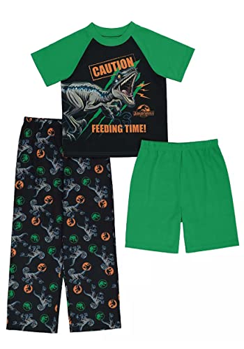 Jurassic World 3-Piece Loose-fit Pajama Set, Soft & Cute for Kids