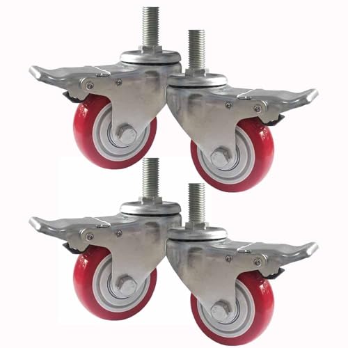 Roulettes pivotantes robustes en polyuréthane M20 pour chariot de meuble et équipement professionnel