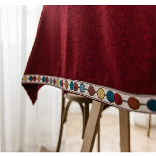 Nappe en lin rectangulaire anti-tache bleue pour table basse - 5