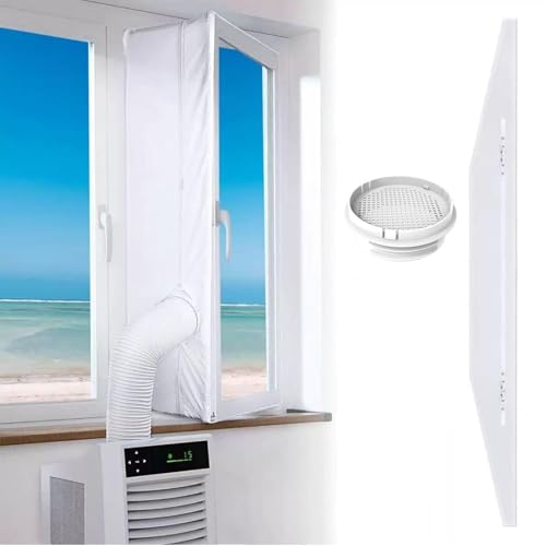 Klimaanlage Fensterabdichtung für Mobile Klimageräte, Fenster Abdichtung Klimaanlage Fensterabdeckung Mit Abluftschlauch Adapter, Mobile...