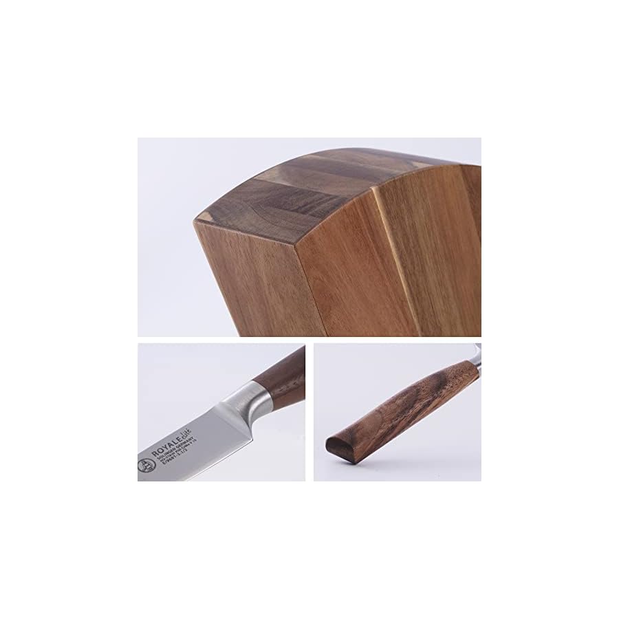 Messermeister-Royale-Elite-6-Piece-Magnet-Block-Set-Includes-8-Stealth-Chefs-Knife-9-Scalloped-Bread-Knife-6-Utility-Knife-5-Cheese-Tomato-Knife-35-Paring-Knife-Knife-Block Messermeister Royale Elite 6-Piece Magnet Block Set - Includes 8" Stealth Chef's Knife, 9" Scalloped Bread Knife, 6" Utility Knife, 5” Cheese & Tomato Knife, 3.5" Paring Knife & Knife Block