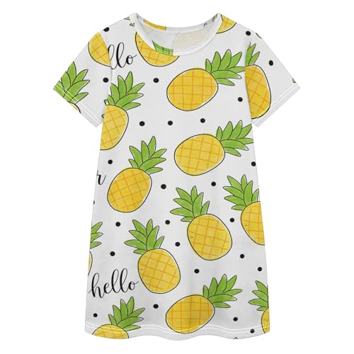 Vestidos de piñas de algodón para niñas ropa casual de verano