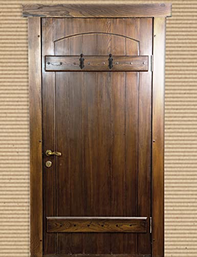 Fuxxer® Rustikale Eisen-Haken, Vintage Garderobenhaken, Wandhaken, 2er Set, Schwarz, 13x10 cm