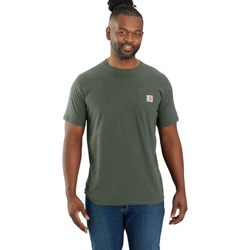 Image of Carhartt Men's Force Relaxed Fit Midweight Short-Sleeve Pocket T-Shirt