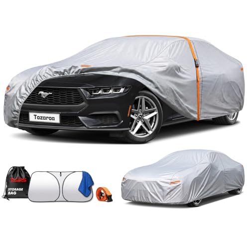 Tozaroa Car Cover Waterproof All-Weather,Heavy-Duty Outdoor Full Exterior Automobiles Sedan/Coupe...