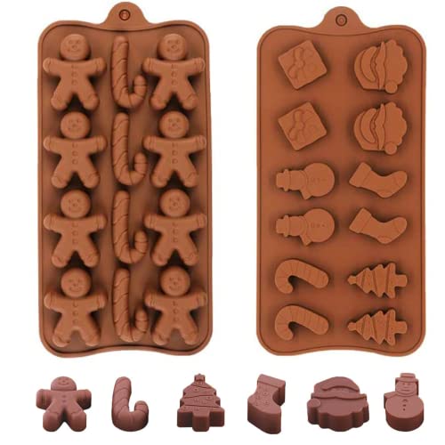 Set di 2 stampi per cioccolatini di Natale, in