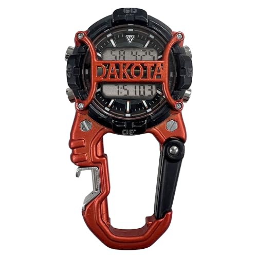 Dakota Bottle Opener Cage Clip, Premium Quality, Outdoor Gifts for Men, Use for Field and Work, Pocket Watch, Fob Tactical Watch with LED Flashlight, Dial Protector - Orange - Dial Cage